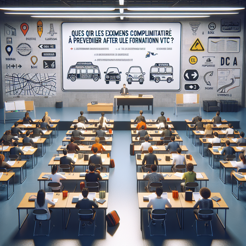 Quels sont les examens complémentaires à prévoir après une formation VTC ?